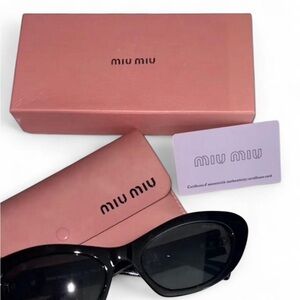Miu Miu Black Sunglasses with Pink Case brand new